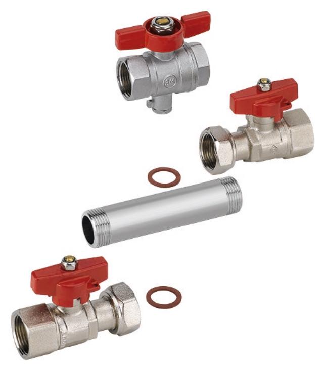 Wasser-Geräte Einbausatz für Wärmezähler QN 2,5 - Direktmessung BL 130 mm  - Bild 1