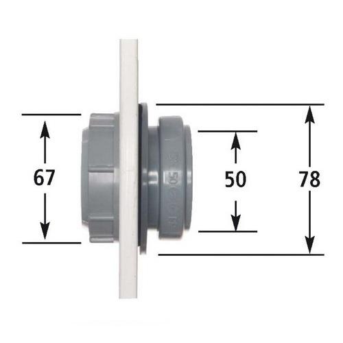 Airfit Anschraubmuffe grau DN 50, Anschluss ab DN 70, zum Einleiten von Abwässern 50000AM - Bild 2
