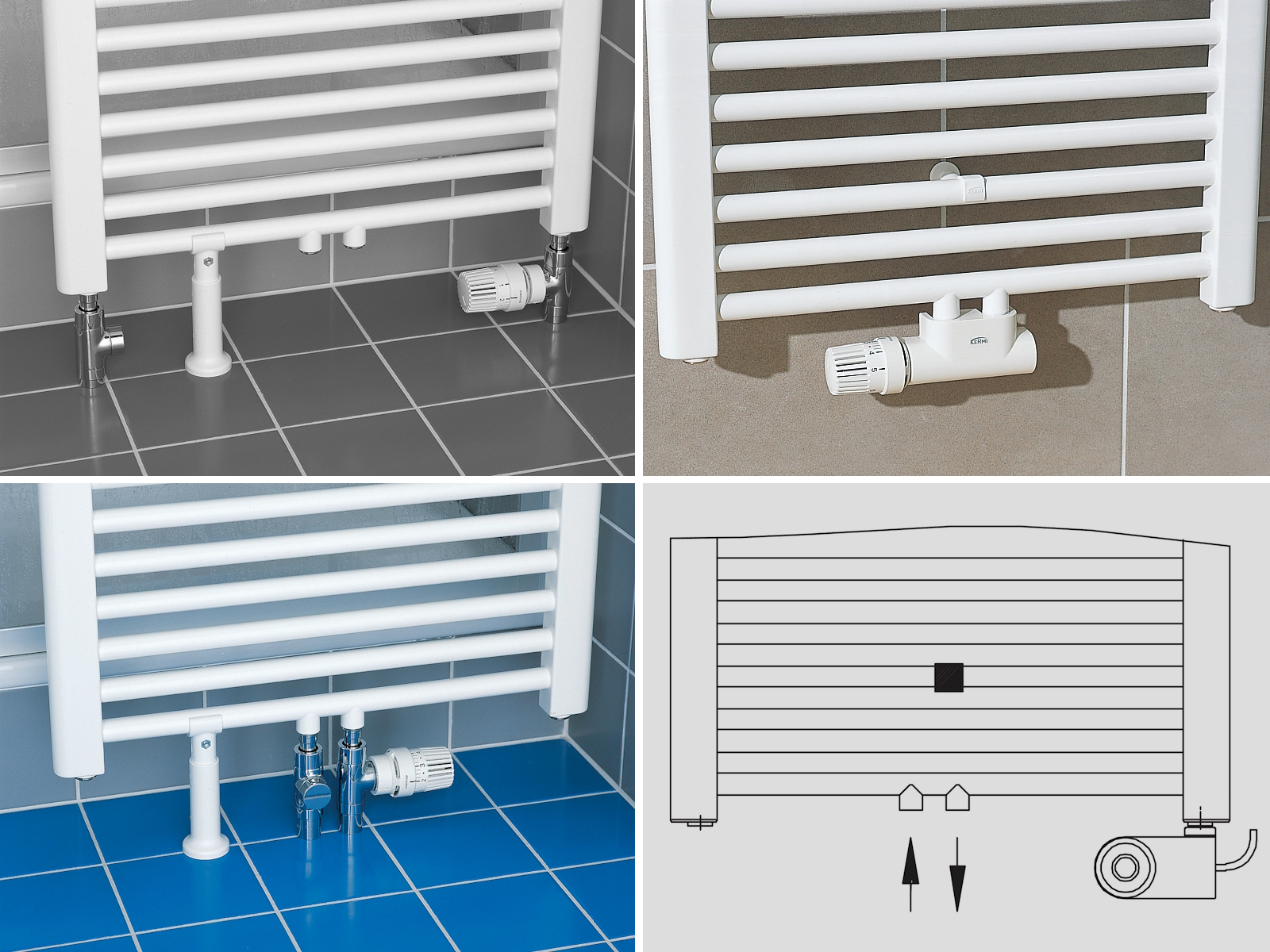 Kermi Badheizkörper Basic-50 gerade 1448 x 35 x 450 mm QN631 weiß RAL 9016, E001M1500452XXK