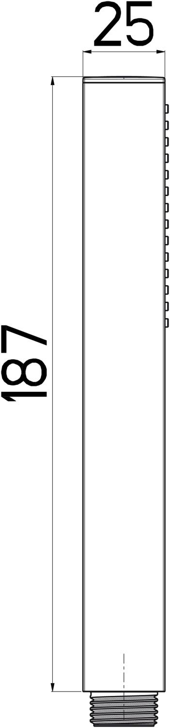 Nikles Handbrause Stick Quadro quadratisch 1-strahlig verchromt B1405N - Bild 2
