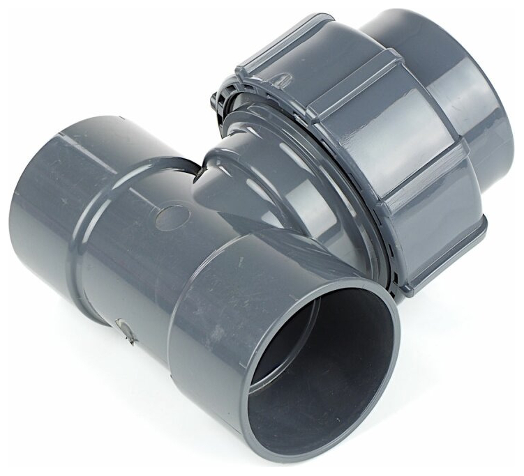 Cillit PVC-T-Stück FlexFit 2 x 50mm Klebemuffe x 50mm Klemmstutzen