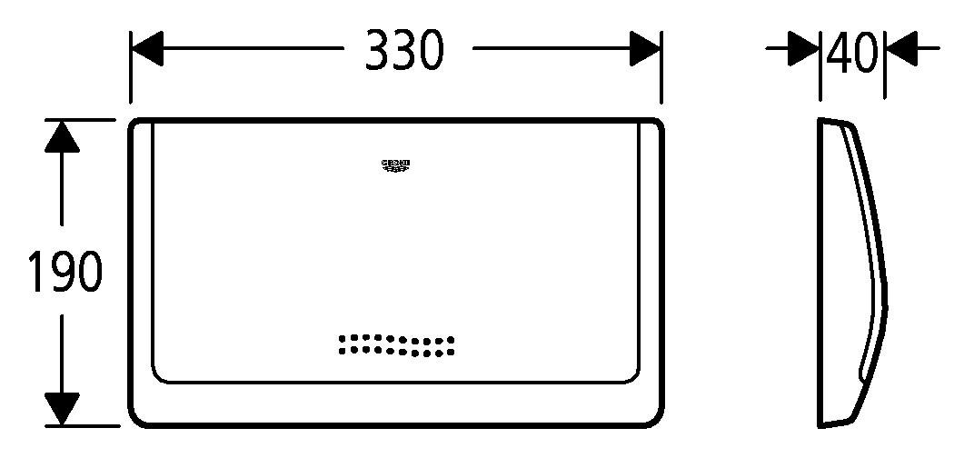 GROHE Abdeckplatte Classic 330 alpinweiss 330x190 mm aus ABS 37053SH0 - Bild 2