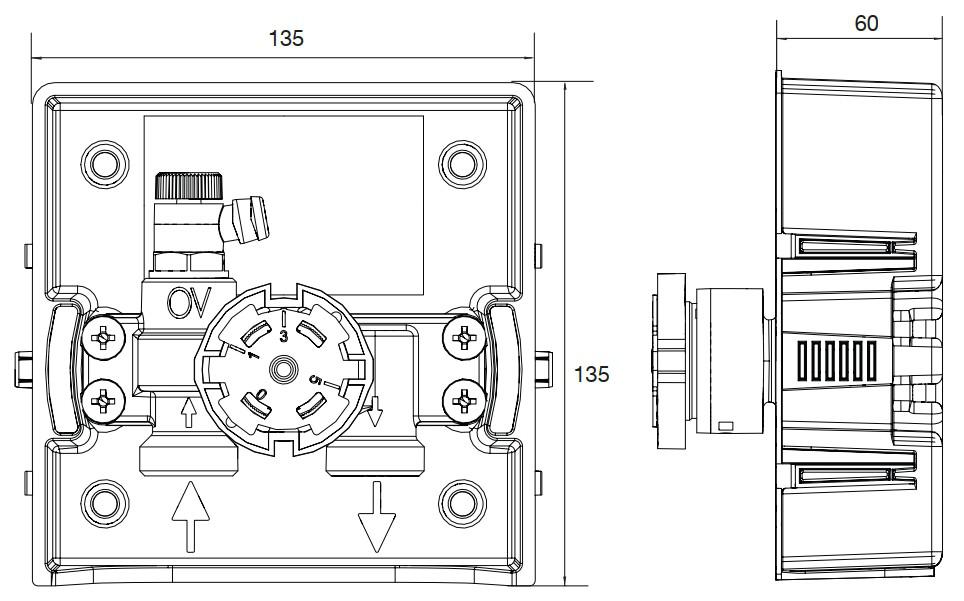 Oventrop Unibox RTL Rücklauftemperaturregelung, mit Abdeckung weiß, 1022735 - Bild 2