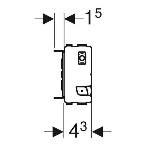 Geberit GIS Traverse Armaturenplatte 153 mm 461.740.00.1 - Bild 3