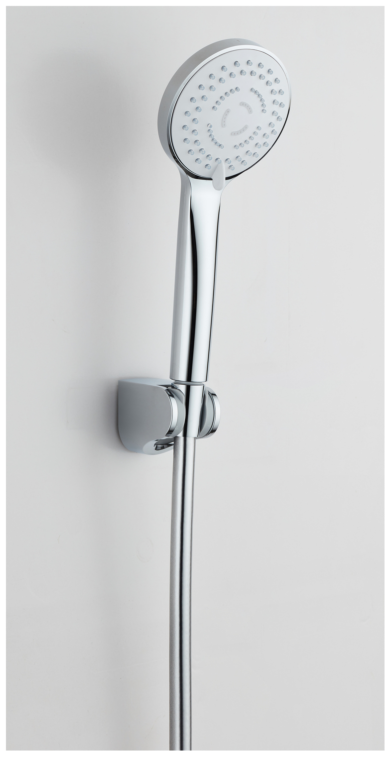VIGOUR Wannenset individual 1.0 mit Wandhalter Schlauch, Handbrause, mehrstrahl, verchromt - Bild 1