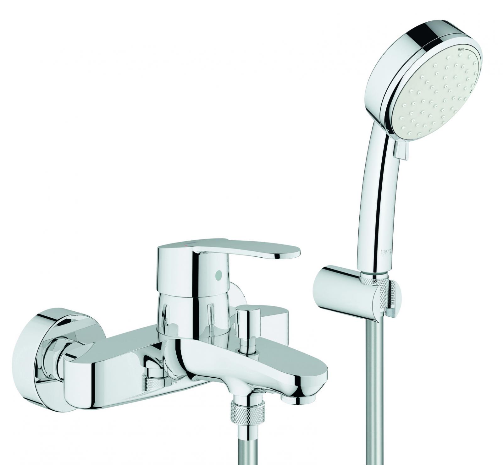 Grohe Einhebel-Wannenbatterie Eurostyle Cosmopolitan mit Wandhalterset verchromt 3359220A - Bild 1