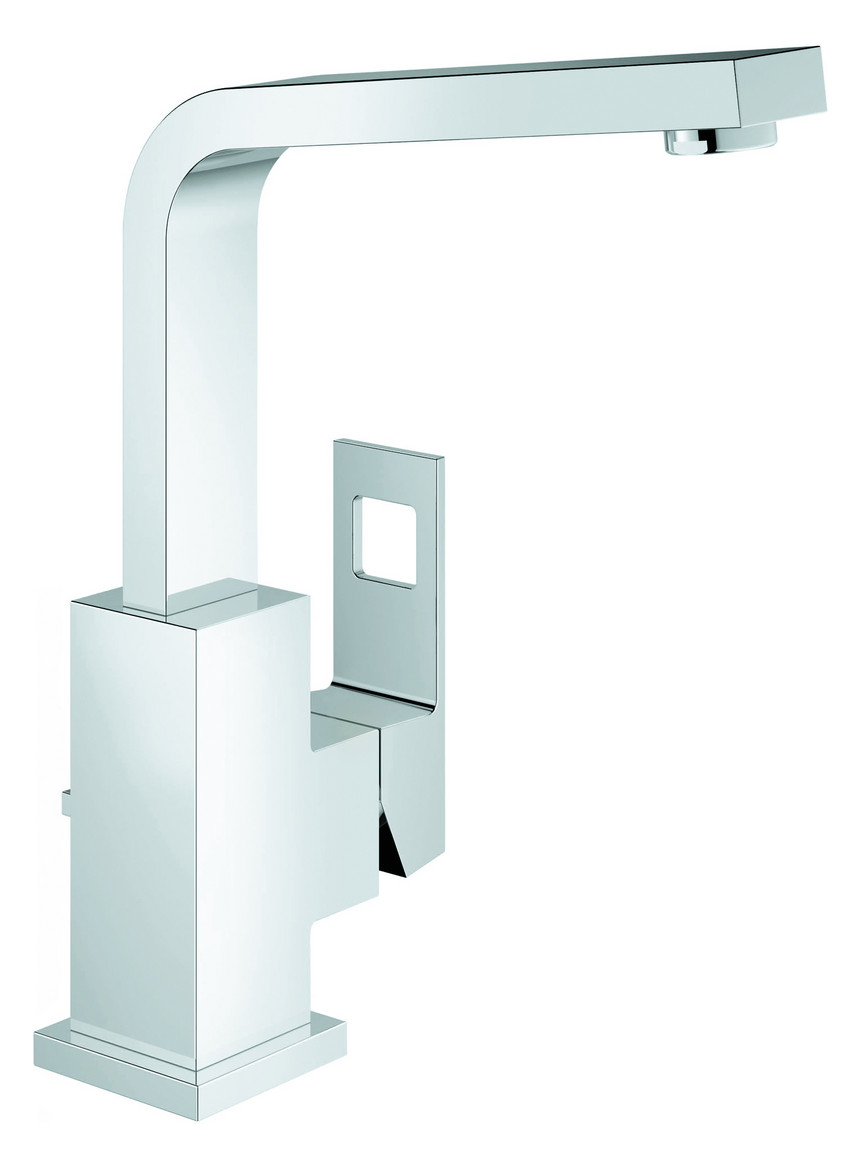 GROHE Waschtischbatterie Eurocube EcoJoy hoher Auslauf Zugstangen-Ablaufgarnitur chrom 2313500E - Bild 1