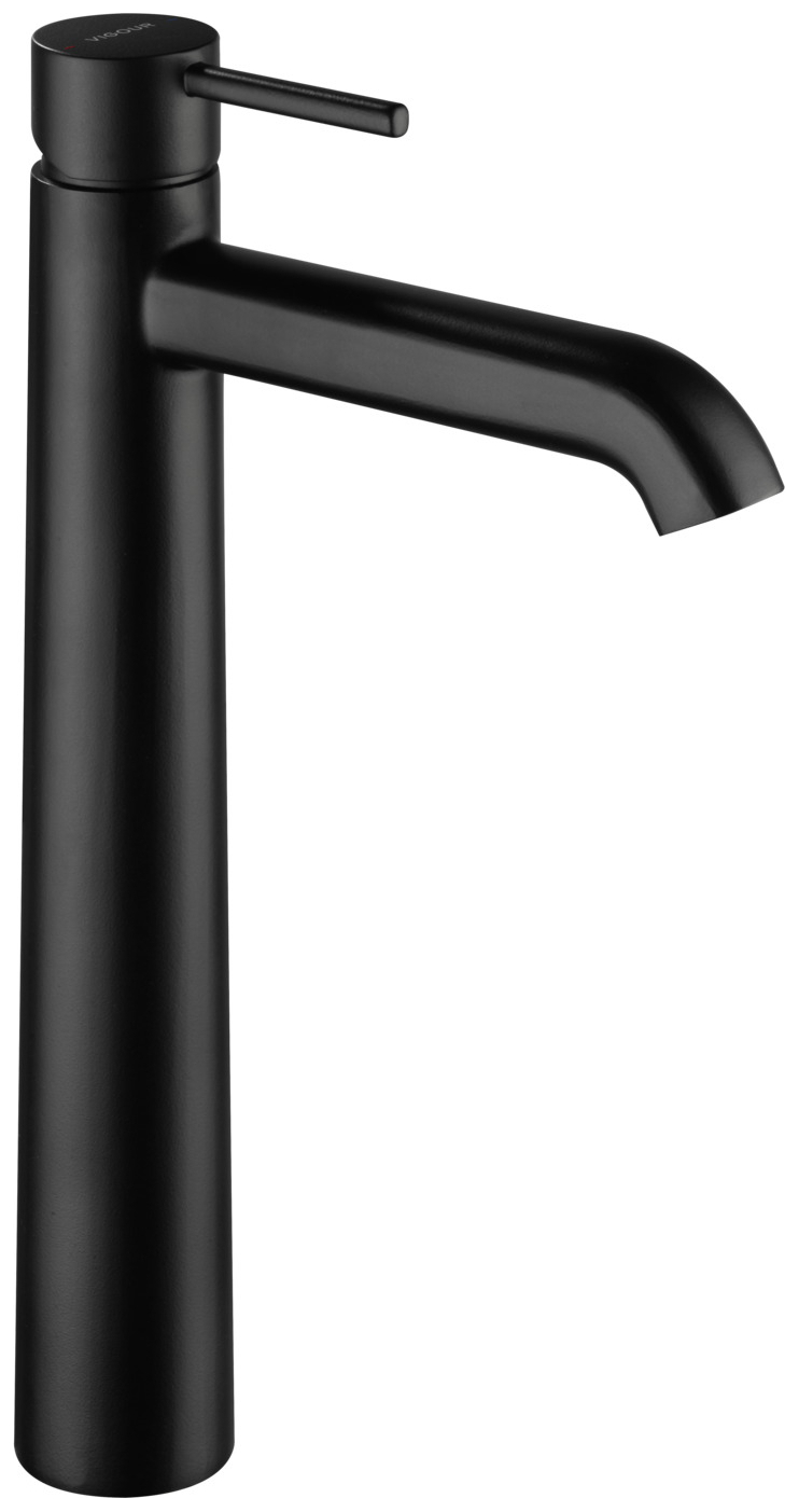 VIGOUR individual Waschtischbatterie GRACE XL Auslaufhahn 242mm ohne Ablaufgarnitur schwarzmatt - Bild 1