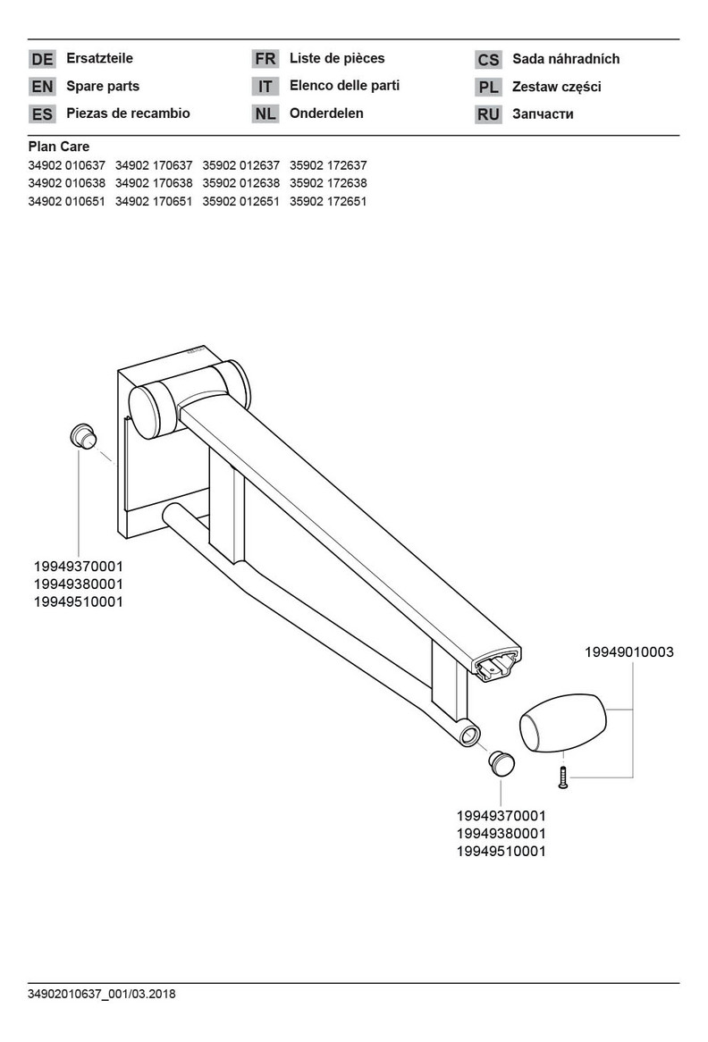 Keuco Stützklappgriff WT Plan Care verchromt schwarzgrau 34902010637 - Bild 3