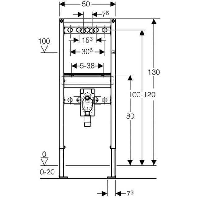 Geberit Duofix Waschtisch 130 cm für Unterputz-Geruchsverschluss 111.477.00.1 - Bild 3