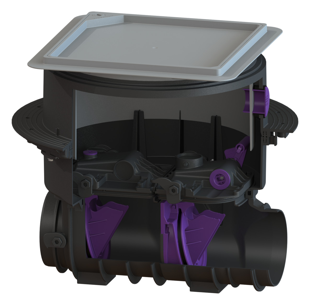 KESSEL Rückstauverschluss Staufix SWA ohne Spitzende/Muffe, Bodenplatte, befliesbar 73000.10X - Bild 1