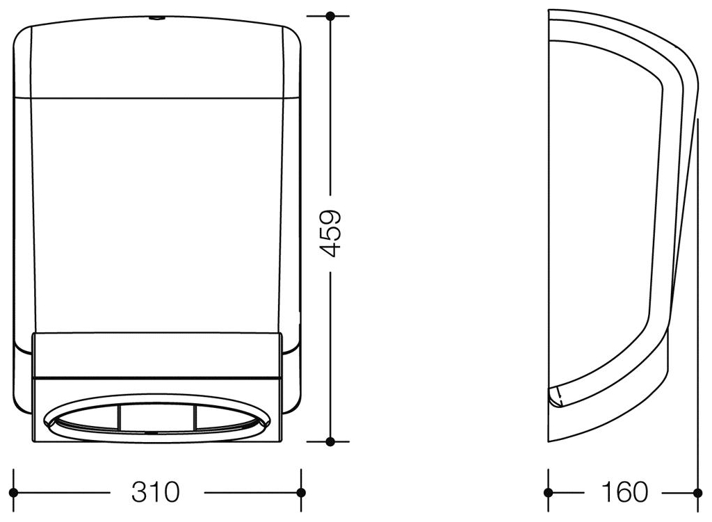 HEWI Serie 477 Papierhandtuchspender für ca. 450 Stk. Papier reinweiß 477.06.60005.99 - Bild 2