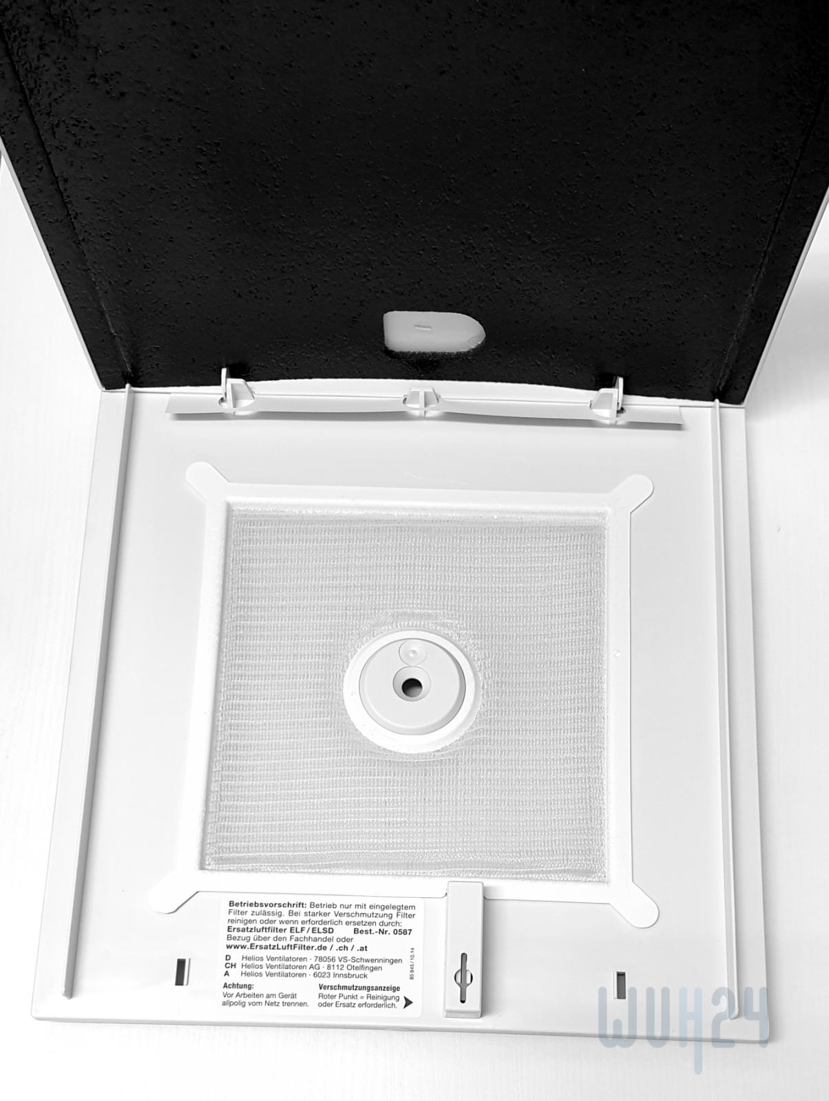 Helios Ersatz-Fassade weiß Ersatzblende mit Dauerfilter 88191, für Ventilatoreinsatz ELS-VE - Bild 3