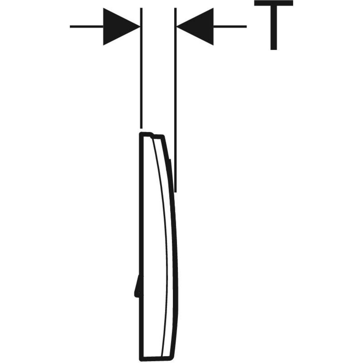 Geberit Delta15 Betätigungsplatte für Spül-Stopp-Spülung mattverchromt 115.120.46.5 - Bild 3