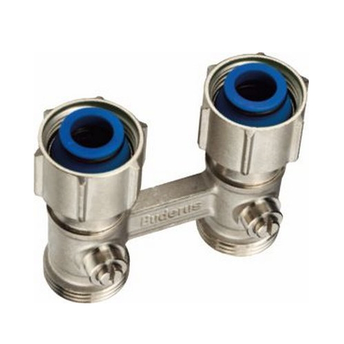 Logafix Hahnblock DGF 3/4'' x 3/4'' AG absperrbar, ohne Voreinstellung, Durchgangsform - Bild 1