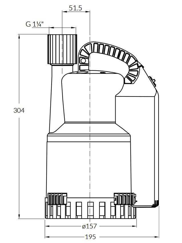 CONEL Tauchpumpe FLOW TP12-N, mit innenliegender Schwimmerschaltung - Bild 2