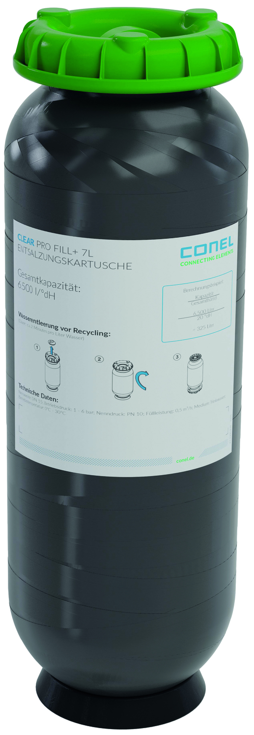 CONEL Entsalzungskartusche CLEAR PRO FILL Plus mit pH-Wert Stabilisierung 7 Liter - Bild 1