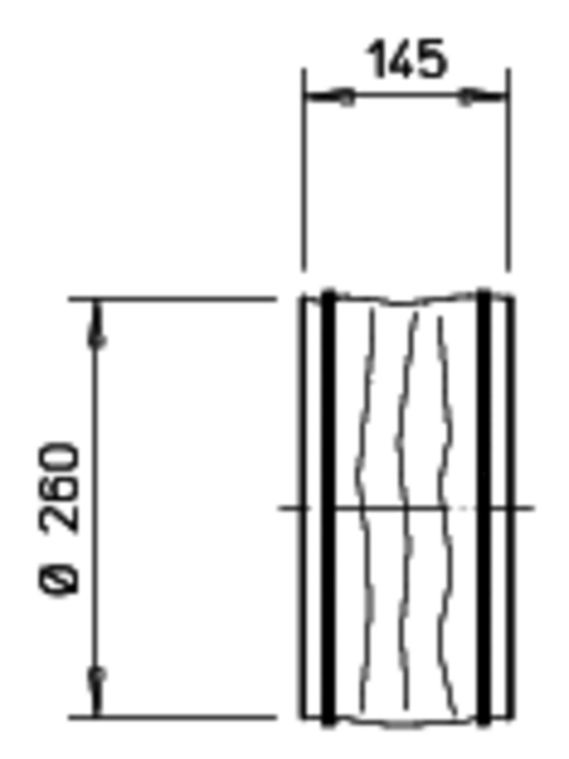 Helios Flexible Verbindungsmanschette FM 250 mit 2 Schlauchschellen Nr. 1672 - Bild 2