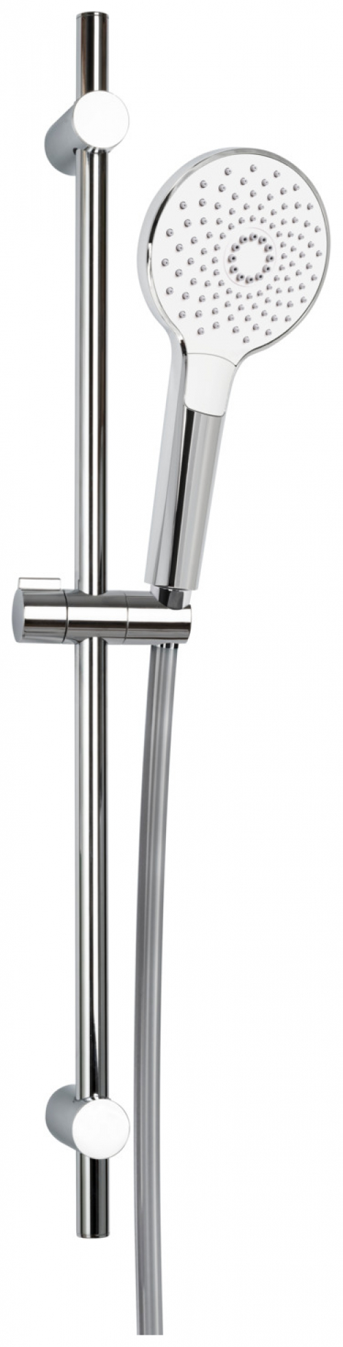 VIGOUR Brausegarnitur individual 2.2 mit Stange 60cm Schlauch, Handbrause rund verchromt - Bild 1