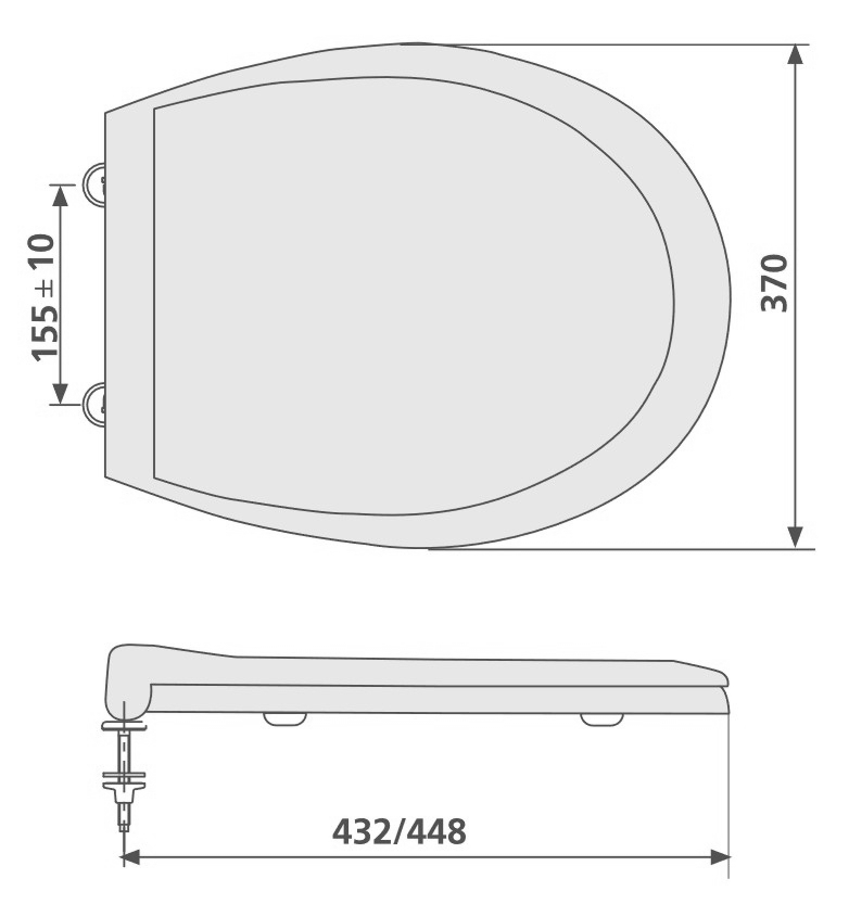 SANIT WC-Sitz 6000 weiß-alpin Thermoplast unzerbrechlich mit Edelstahlscharnieren 56.014.01..0000 - Bild 2