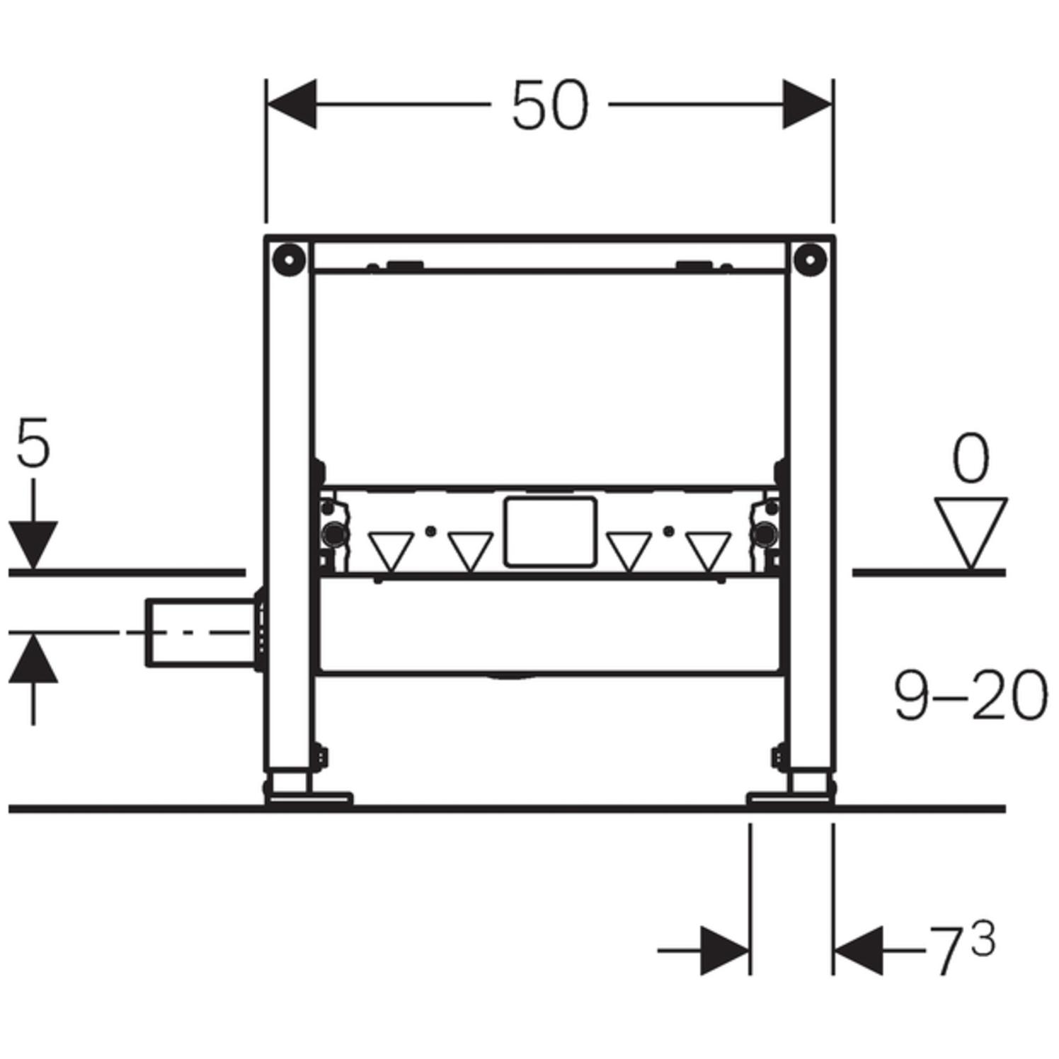 Geberit Duofix Duschelement BH 50 cm mit Wandablauf d50 für FBH ab 90 mm 111.591.00.1 - Bild 2