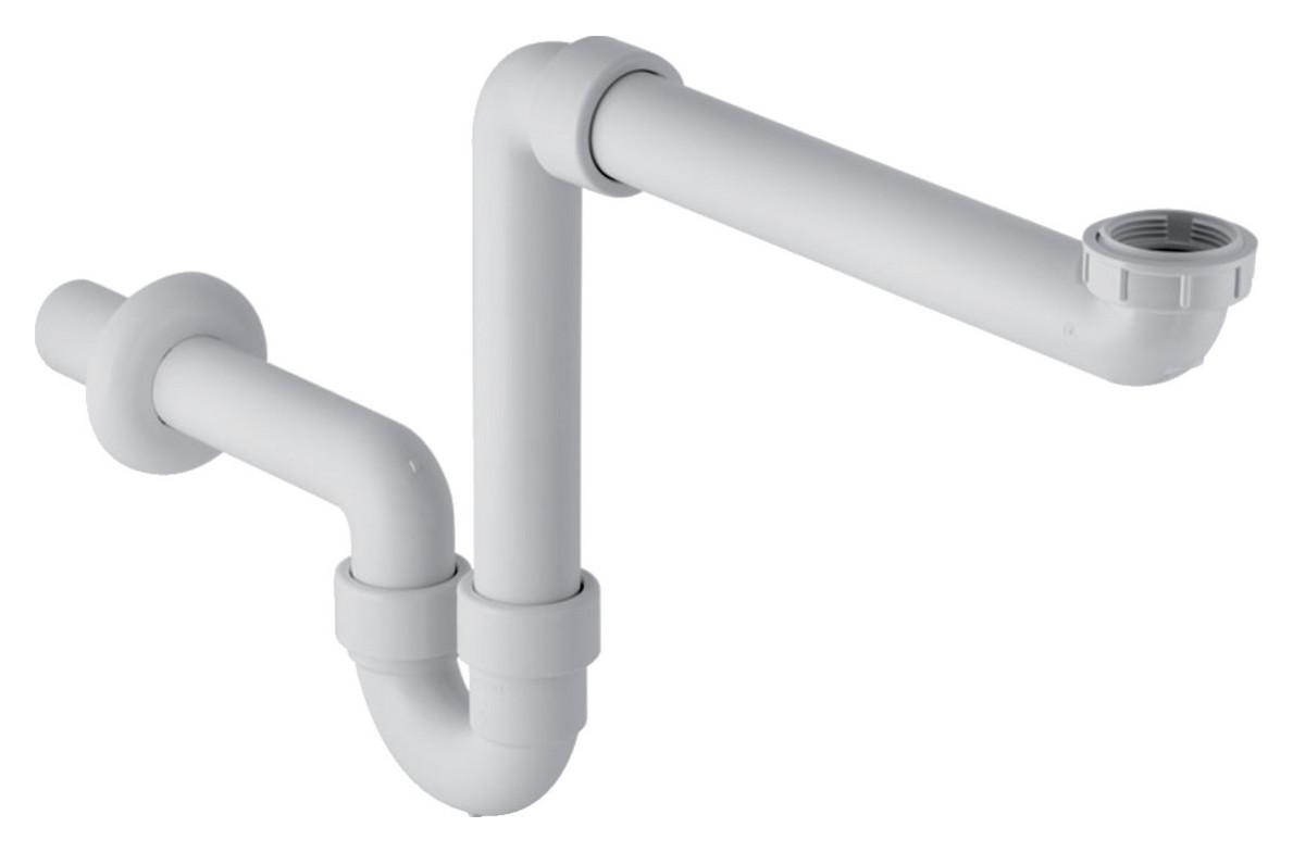 Geberit Röhrensiphon für Waschtisch weiss-alpin 1 1/2'' (1 1/4'') x 40 mm Raumsparmodell - Bild 1