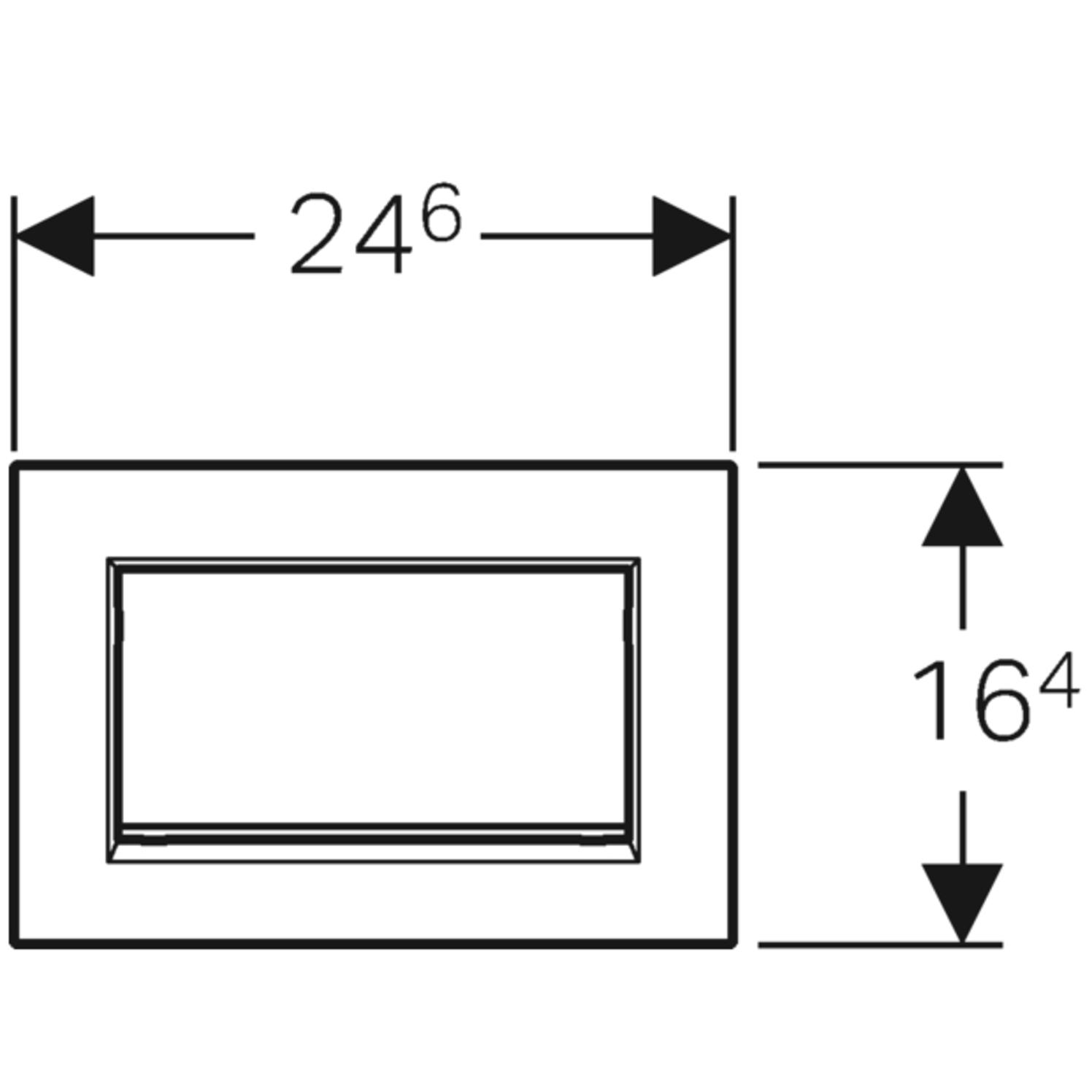 Geberit Sigma30 Betätigungsplatte Spül-Stopp weiß/hgl.verchrom/weiß 115.893.KJ.1 - Bild 2