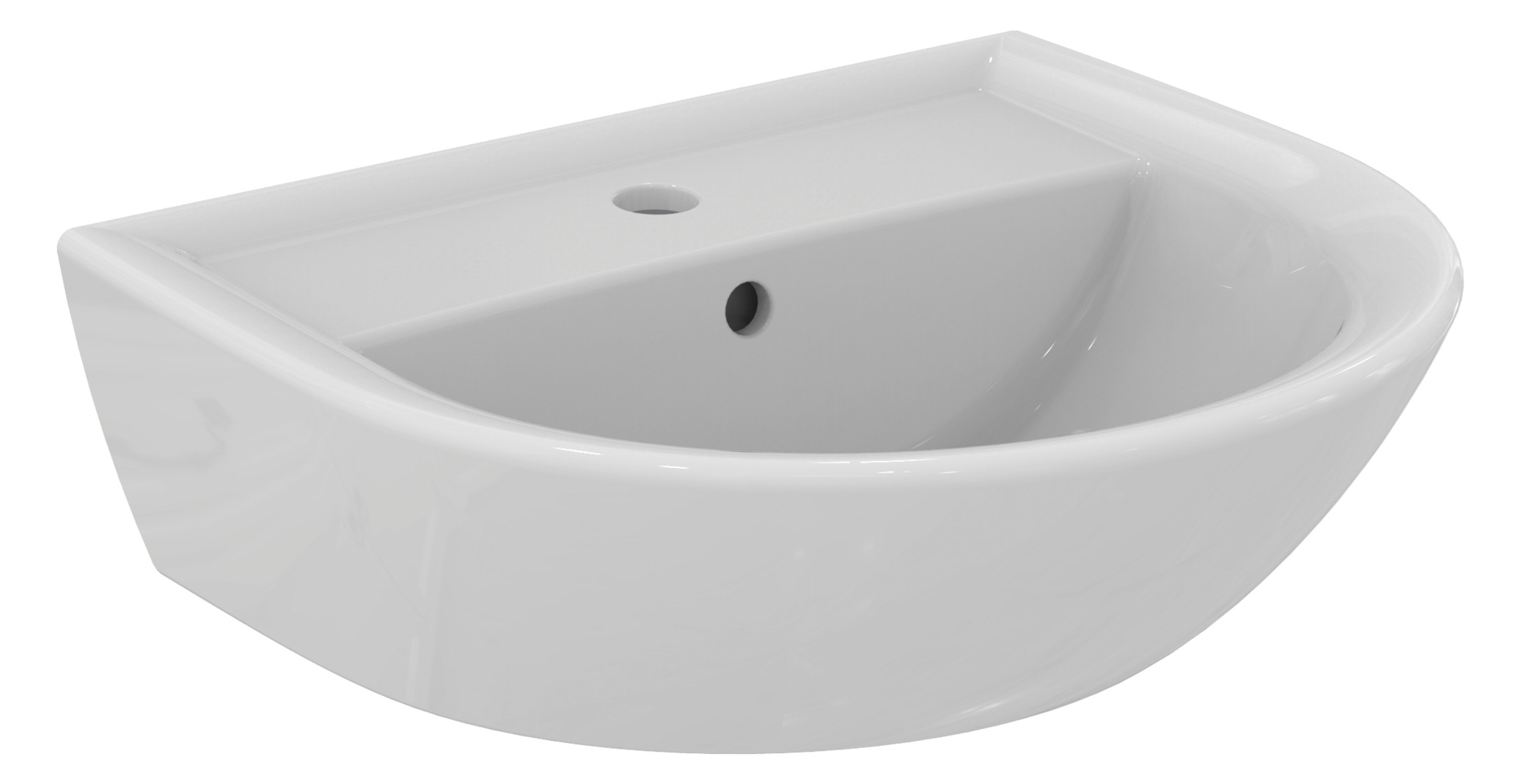 Ideal Standard Handwaschbecken Eurovit 50x44cm weiß, mit Überlauf und Hahnloch W332801 - Bild 1