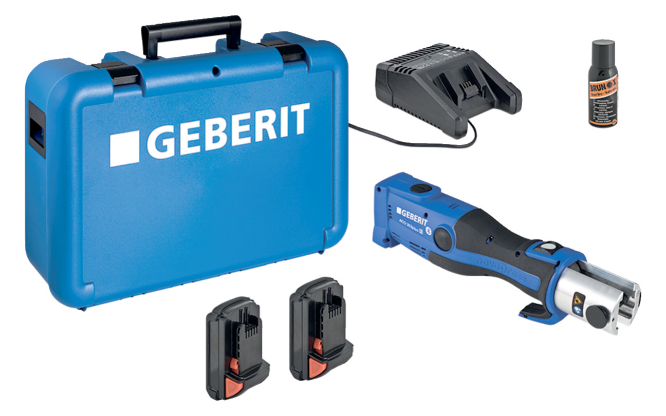 Geberit ACO 203plus Pressgerät im Koffer 18V Kompatibilität (2) für FlowFit 691.022.P1.1 - Bild 1