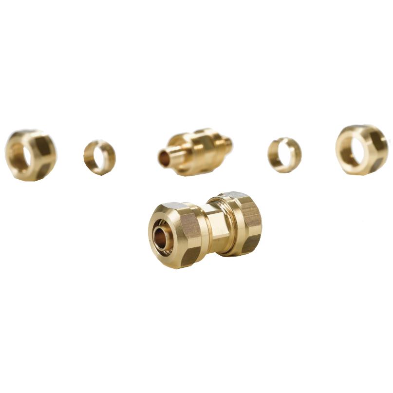 Empur Verbindungskupplung 17x2,0 mm aus Messing, für Kunststoffrohre 401700 - Bild 1