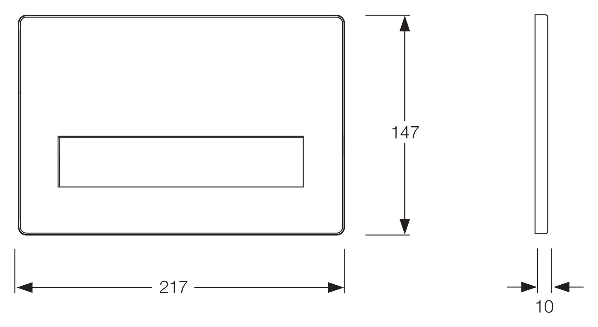 Mepaorbit Betätigungsplatte 2-Mengen für A31/B31 aus Kunststoff matt chrom 421808 - Bild 2