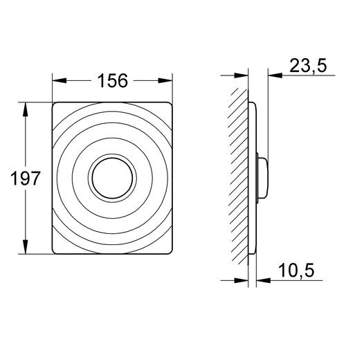 Grohe Surf Betätigungsplatte chrom 37069000 - Bild 3