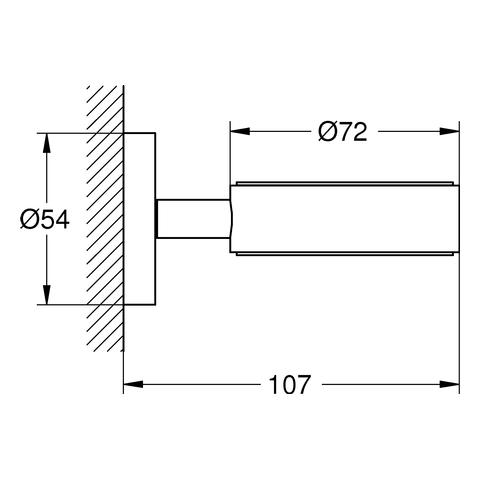 Grohe Halter Essentials 40369 für Becher Seifenschale/Seifenspender chrom 40369001 - Bild 3