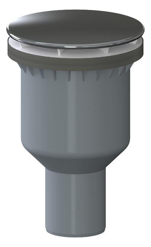 DALLMER Duschwannenablauf ORIO V DN 50 senkrecht, Abdeckhaube verchromt 160249 - Bild 1