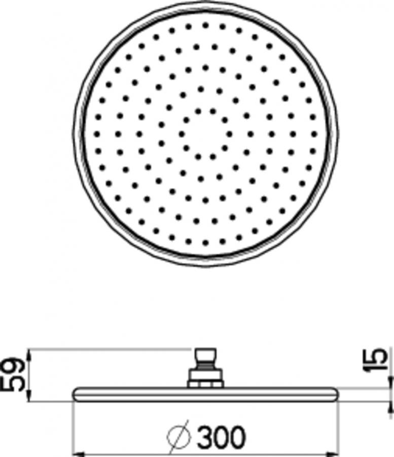 Nikles Kopfbrause Infinity 300 mm Round ABS verchromt / Carbon NIKINFKBR30CB - Bild 2