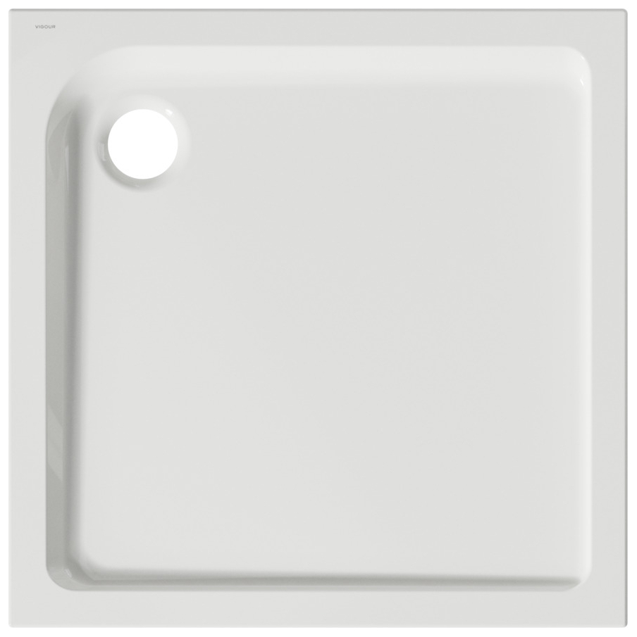 VIGOUR Duschwanne Acryl one 80x80x2.5cm weiss - Bild 1