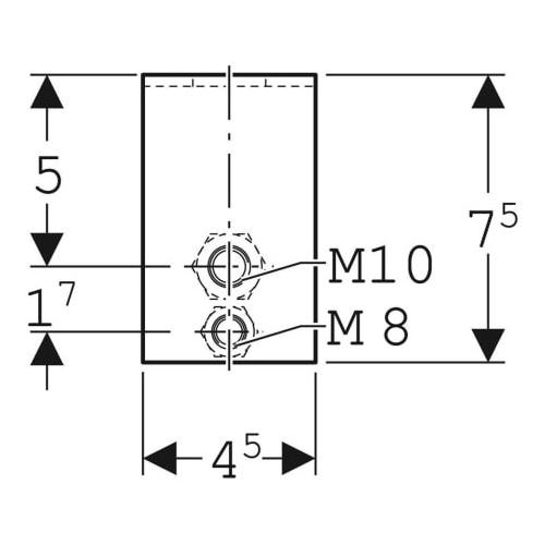 Geberit GIS Rohrhalter M8/M10 zur Befestigung von Rohrschellen 461.098.00.1 - Bild 2