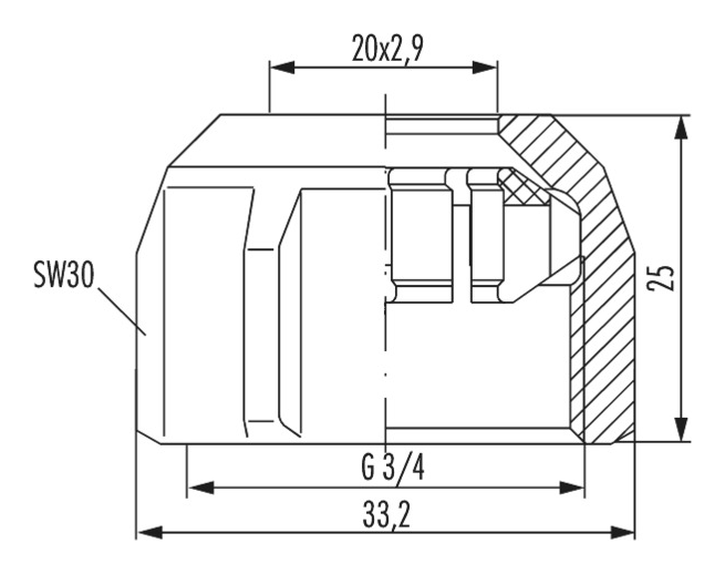 Hummel MKV-K Klemmverschraubung G 3/4 für KS-/Verbundrohr 20x2,9 mm (2er Set)