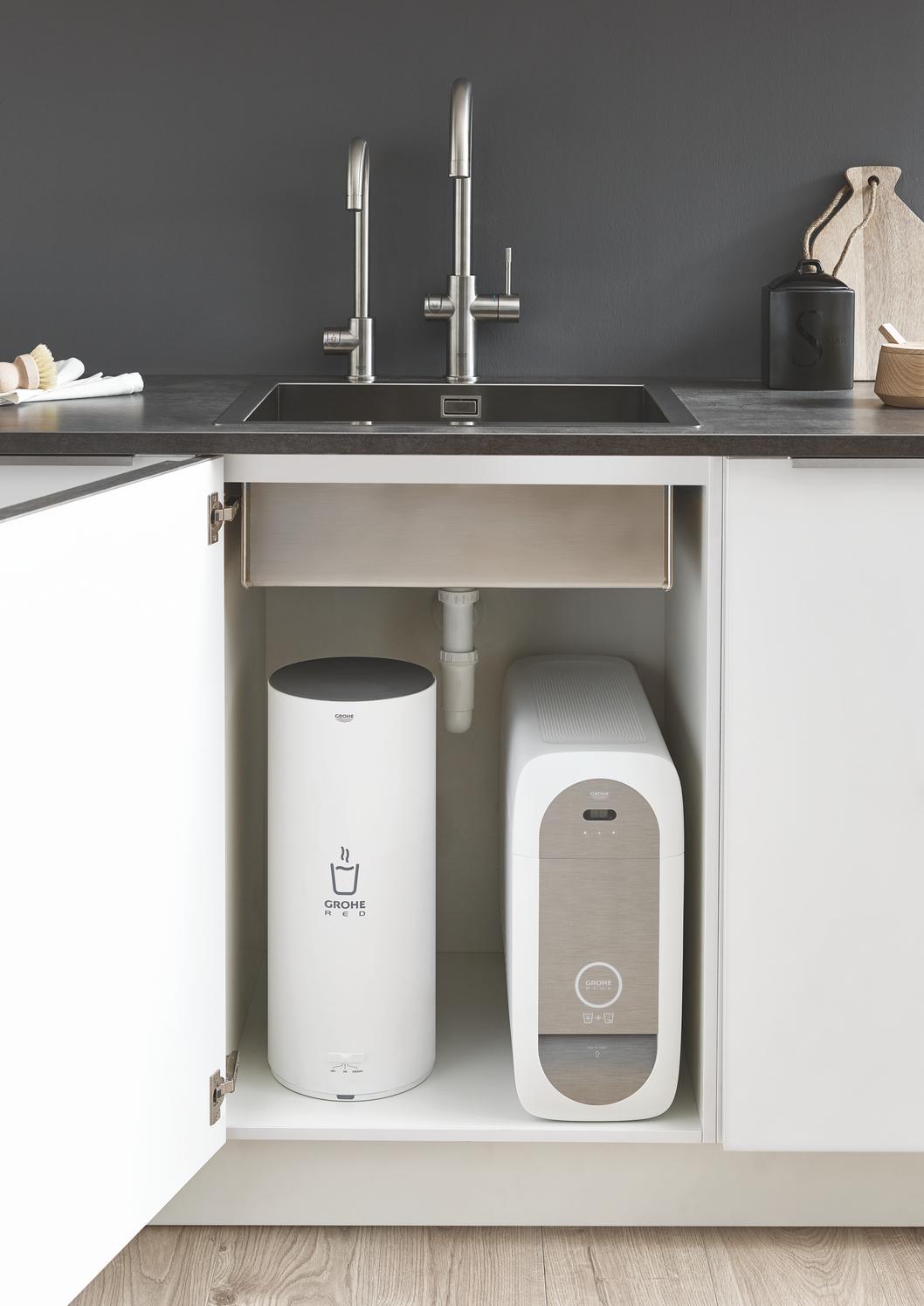 GROHE Küchenarmatur und Boiler Red Duo M-Size C-Auslauf supersteel 30083DC1 - Bild 4