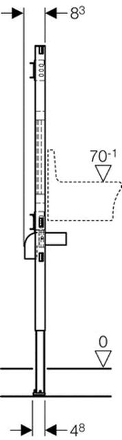 Geberit Duofix Ausgussbecken 112-130 cm für Wandarmatur