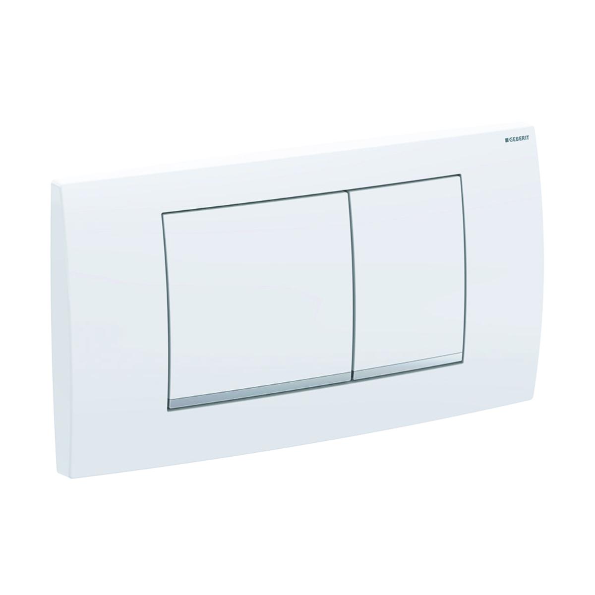 Geberit Betätigungsplatte Twinline30 für 2-Mengen-Spülung weiss/glanzchrom 115.899.KJ.1 - Bild 1