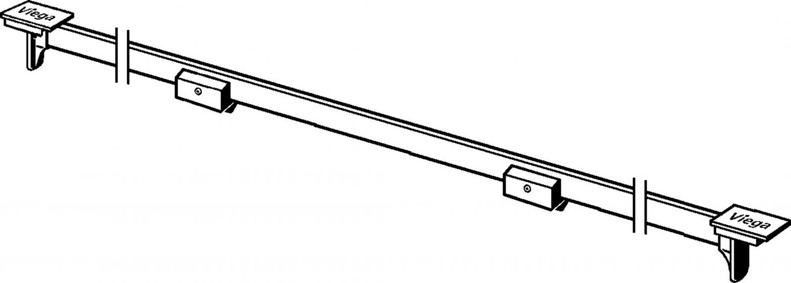 Viega Stegrost SR1 Edelstahl glänzend Länge 300-1200 mm kürzbar 686291 - Bild 2