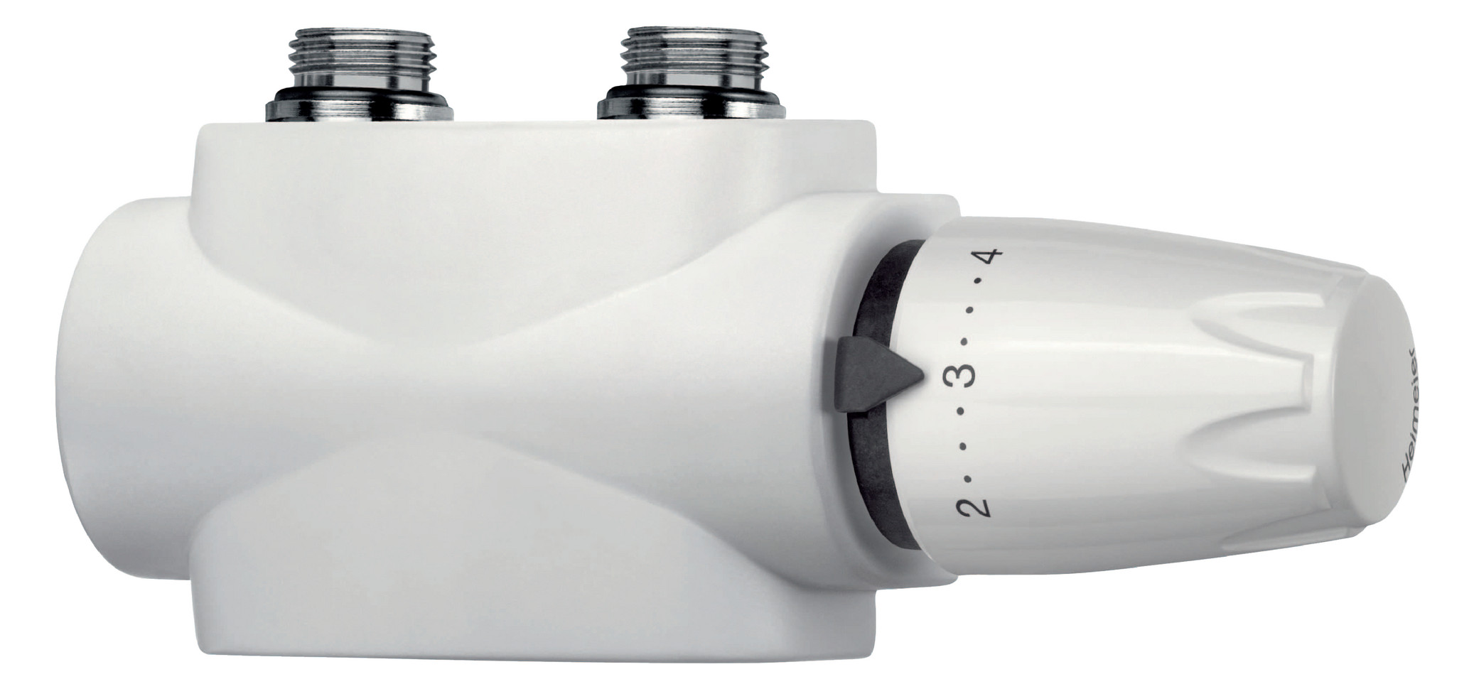 Heimeier Ventil Multilux 4-Set Zweirohr, Durchgang/Eck, 1/2'' IG und 3/4'' AG, weiß 9690-27.000 - Bild 1