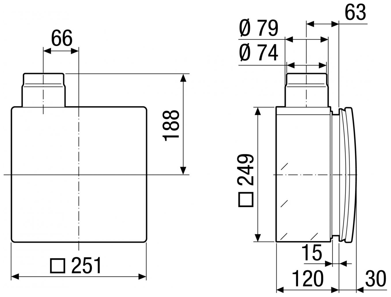 Maico Unterputz-Brandschutzgehäuse ER-UPB mit Brandschutz-Absperrvorrichtung 0093.0968 - Bild 2