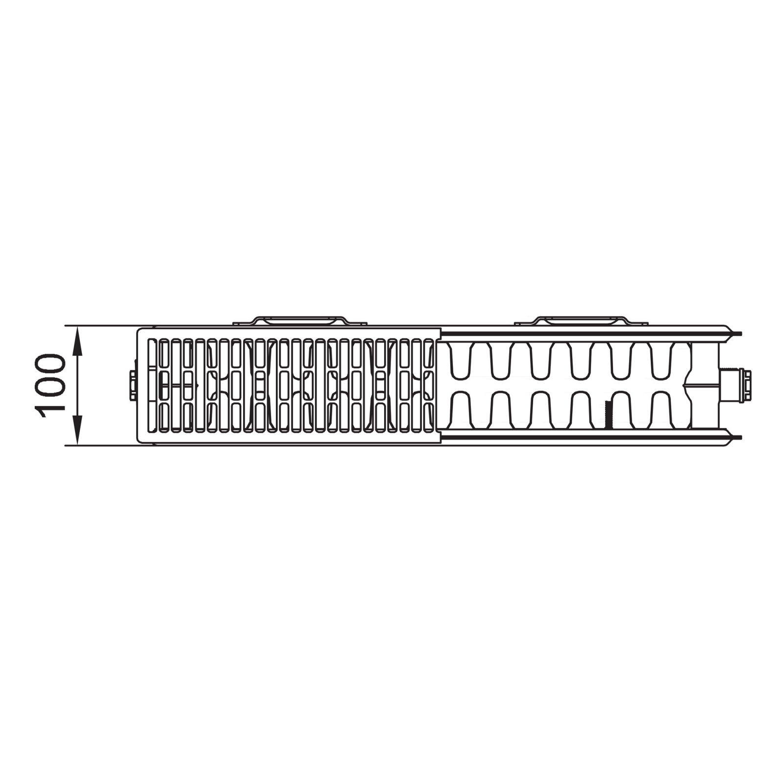 Kermi Flachheizkörper therm-x2 Profil-K Typ 22 500x1100mm Kompaktheizkörper inkl. Bohrkonsolenset