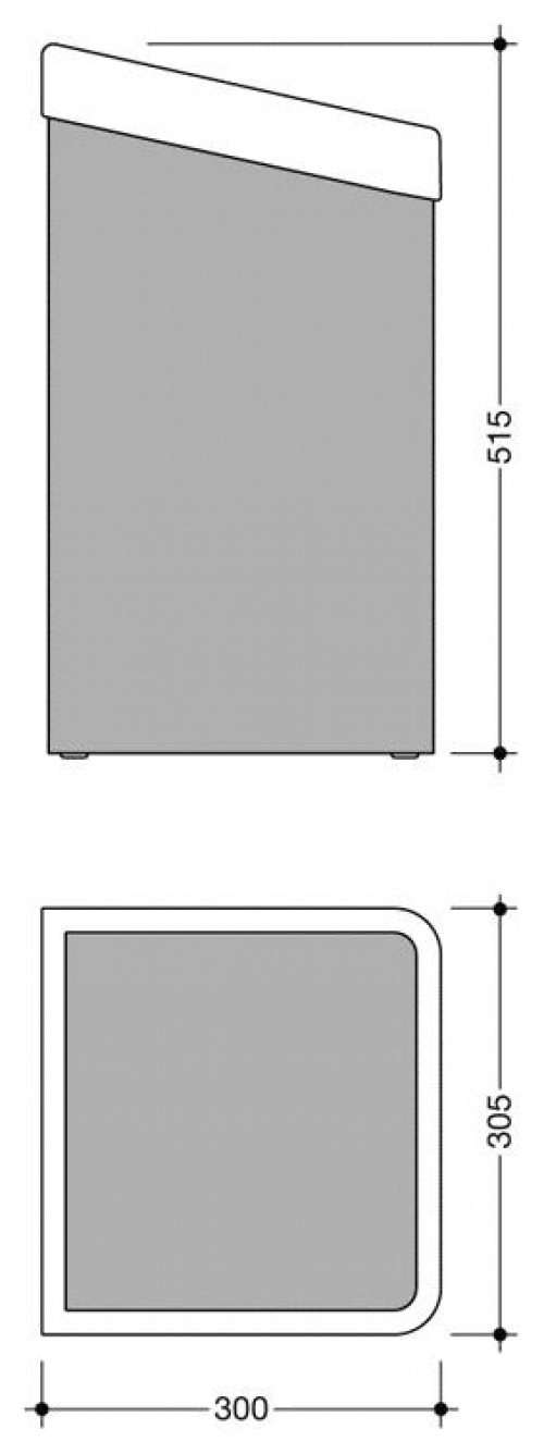 HEWI Serie 477 Papierhandtuchkorb Lochblech weiß reinweiß 477.05.20012.99 - Bild 2
