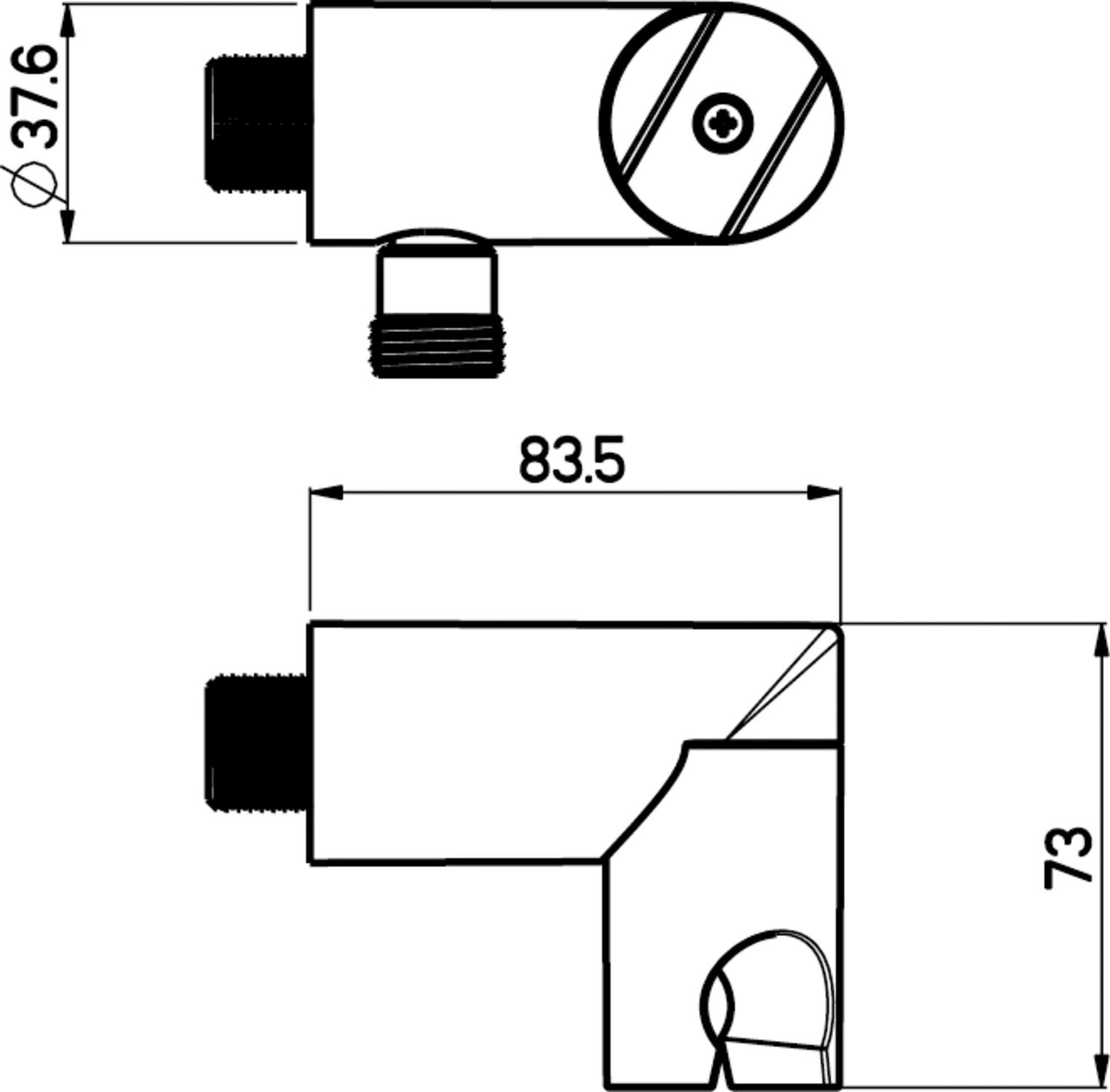 Nikles Wandanschlussbogen Techno 1/2'' mit Brausehalter schwenkbar verchromt 297205N - Bild 2