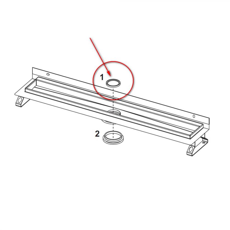 TECE Tauchrohrdichtung für TECEdrainline Sifon Duschrinne 668012 - Bild 2