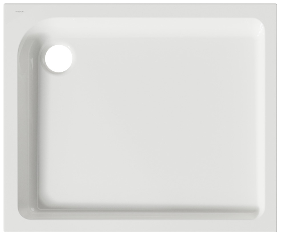 VIGOUR Duschwanne Acryl one 90x75x6.5cm weiss - Bild 1