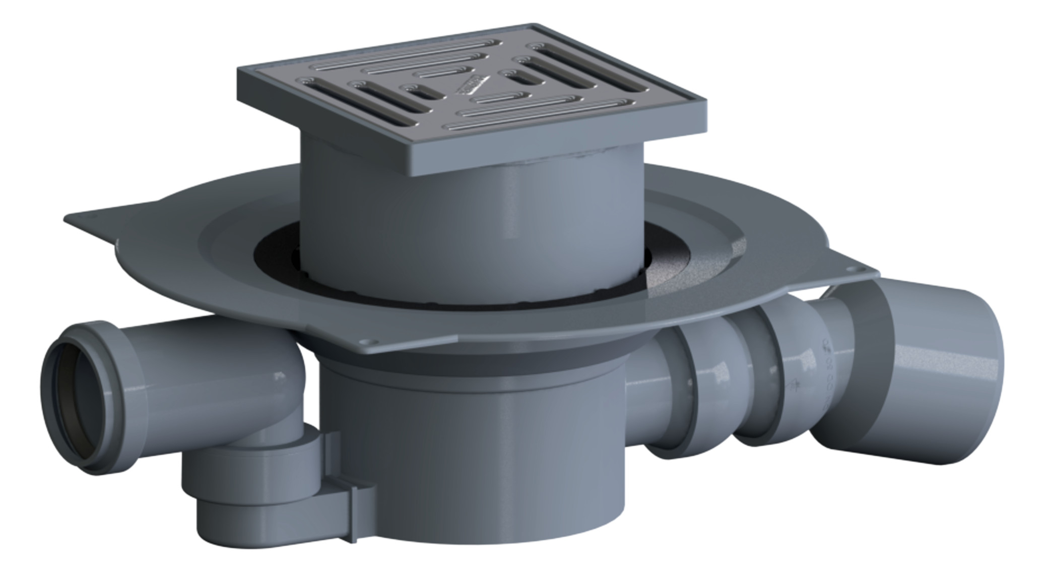 DALLMER Bodenablauf 55 KE DN 50/ DN 70 Edelstahl-Rost 150x150 mm 551252 - Bild 1